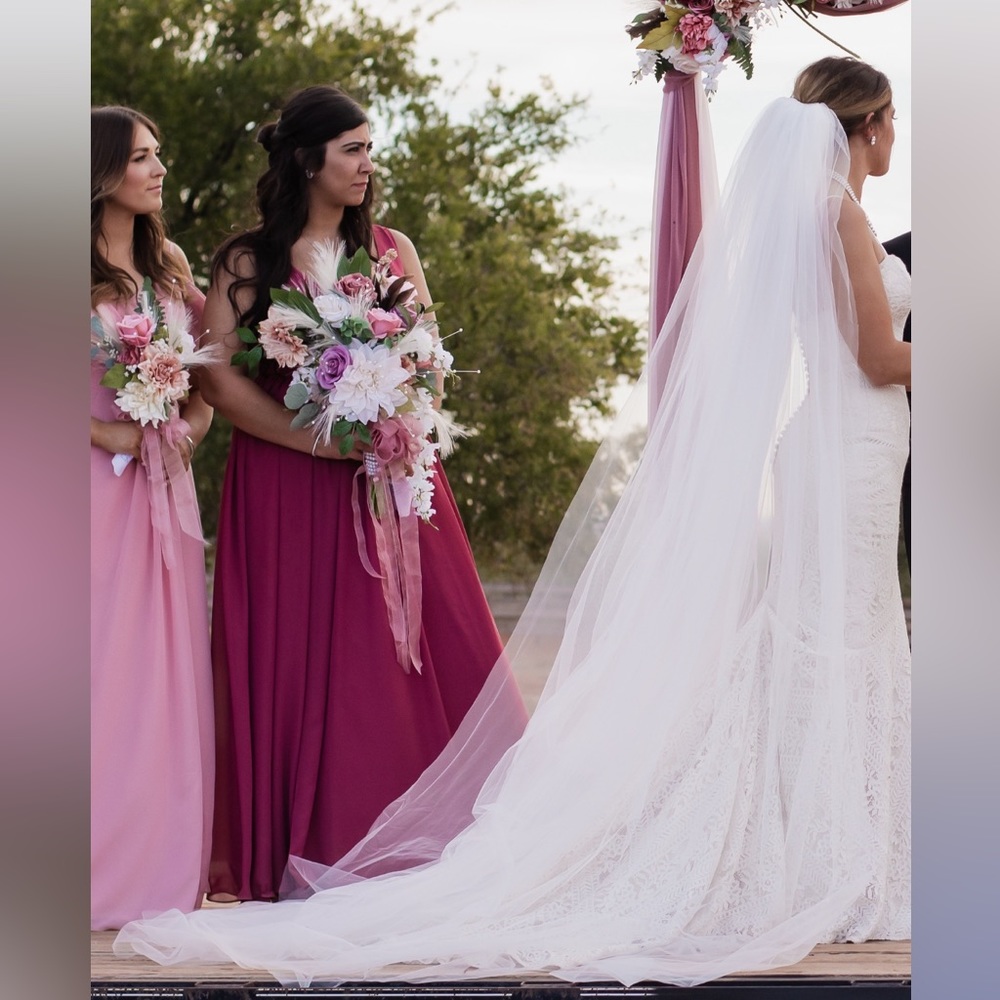 Ivory 2 tier cathedral length veil